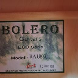 7/8 Gitarre Bolero 1003 inkl. Zubehör zu verkaufen