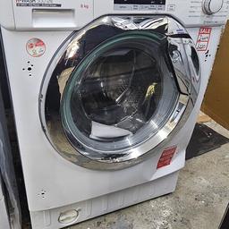 HOOVER H-Wash 300 HBWS 48D2ACE Integrated 8 kg 1400 Spin Washing Machine
Brand new but has a dent on the right side hence price
12 month warranty 
82 x 60 x 52.5 cm (H x W x D)
Capacity: 8 kg
Spin speed: 1400 rpm
Quick wash time: 14 minutes for 1.5 kg
Energy rating: C
Sensor guided wash tailors the cycle to the laundry load
All-in-one - wash whites & colours together in one load