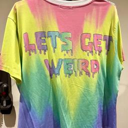 Like new let’s get weird t-shirt.