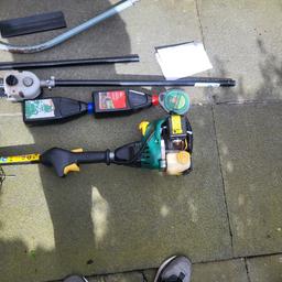petrol strimmer with extension pole and chainsaw attachment very reliable can deliver local with in 5 miles