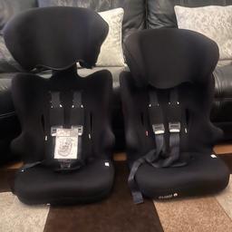 2 Cuggi car seats. In very good condition. No tares in covers. No cracks on seats. Safety straps in excellent condition, no faults. Used as spares. Grandkids dont use them anymore. Adjustable headrest. Booklet included. Need to sell both together. From a pet free and halal home. Silly offers will be ignored. Pick up only please