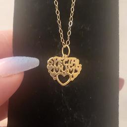 brand new 9ct gold heart mum necklace fully hallmarked postage to be covered if needed plz
