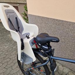 Kinder Fahrradsitz aus Kunststoff mit Polster für Rahmen Anbringung. Sitz verstellbar nur selbstabholung 
Preis VB