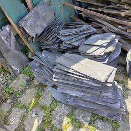 free roof slates, ideal for braking up for gardening or other projects. due to take to the tip at the weekend but may suit someone for a project. 

currently stored at the back of our property so could be taken at any point.