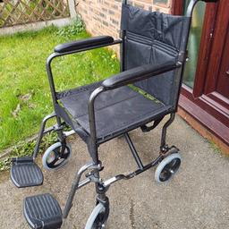 Aidapt lightweight adult size folding wheelchair in good clean used condition folds flat for transport or storage has padded base and back and safety belt bargain at just £40 NO OFFERS DARWEN BB3 0DU