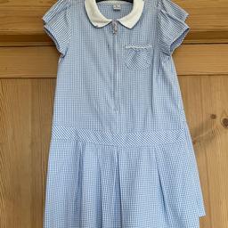 Bundle of 2 girls school summer dresses 
Blue sporty gingham dresses with zip and chest pocket 
Star zip pulls 
Cost £12 per 2 pack 
Age 7 / 122cm
Fair used condition, a couple of faint pen marks and the zip pulls are slightly tarnished - please see photographs 

* FROM A SMOKE FREE HOME *

** PLEASE VIEW MY OTHER ITEMS - HAPPY TO COMBINE POSTAGE **