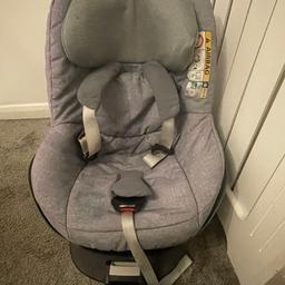 Maxi Cosi Pearl car seat
Faces forwards or backwards.
Never been in an accident.
Missing one lower side strap protector, and slight mark on side of head rest.
Smoke free home.