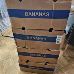 Verschenke sehr gut erhaltene Bananenschachteln/Umzugskarton; Selbstabholung; es sind weit mehr als auf dem Foto