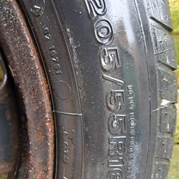 ford 5 stud steel wheels with all good tyres and wheel trims