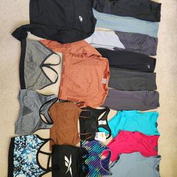 Great gym bundle:
5 leggings -h&m, Mng and others
7 sport bras
2 tops PUMA and Nike
3 bodysuits Primark
very good condition -see pictures fordetails-everything you need for gym or other sports activities. Size mostly M -around 12 UK. Collection from wv14 see my other items for boys and ladies bundles
Grab a bargain