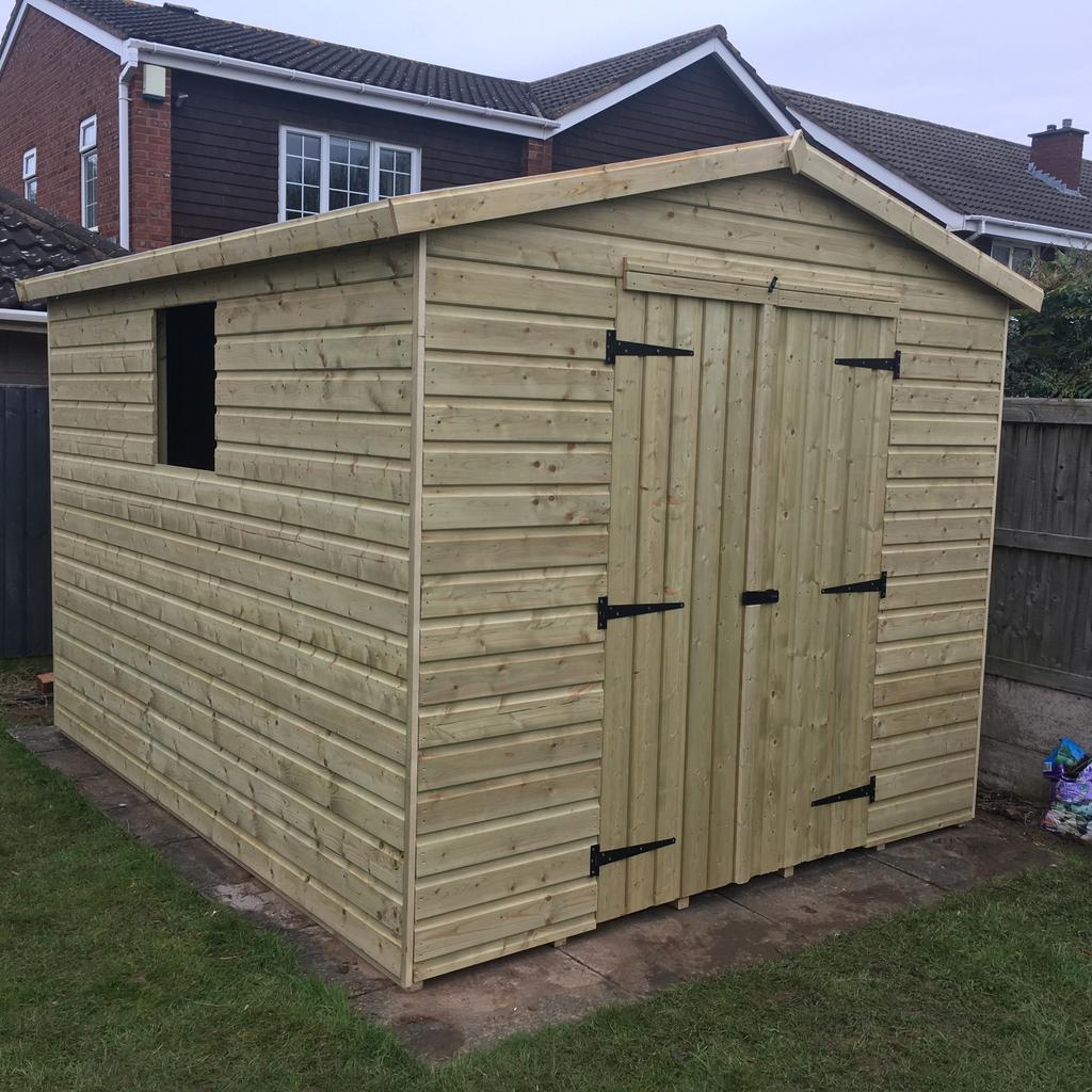Heavy duty Sheds,Bars,Garden storage made to order. All sides made with 19mm shiplap,13mm shiplap or featheredge boards. Base and roof made from 18mm kiln dried plank. We do not use ply or osb board!
Please message for quote