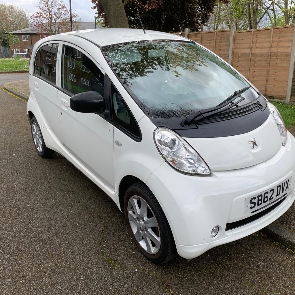 2012 PEUGEOT ION FULLY ELECTRIC GREAT LITTLE CAR FOR ZIPPING AROUND TOWN ECONOMICAL CAR FREE ROAD TAX JUST CHARGE & GO IT HAS POWER STEERING ELECTRIC WINDOWS AIR CONDITIONING BLUETOOTH COMPATIBLE STERIO ITS A ONE OWNER CAR HAS MOT TILL OCTOBER 24 ALL CHARGING CABLES TO CHARGE AT HOME ONLY £3495 IF INTERESTED YOU CAN CALL ME ON 07414774552 I AM IN CATFORD SE6 ANY VIEWING WELCOME.