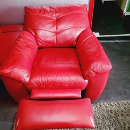 Beautiful Italian Red Leather Settee and Electric Recliner
Left hand parlour settee. It is in absolutely excellent condition, hardly been sat on.
The electric recliner chair has been the main seat, and as you can see in photos. Still in good condition and working condition.
£300 ono

I can send more photos if you are interested.
Thank you for looking