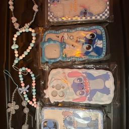 iPhone 14 Pro Max phone cases x4 stitch x 4 charms