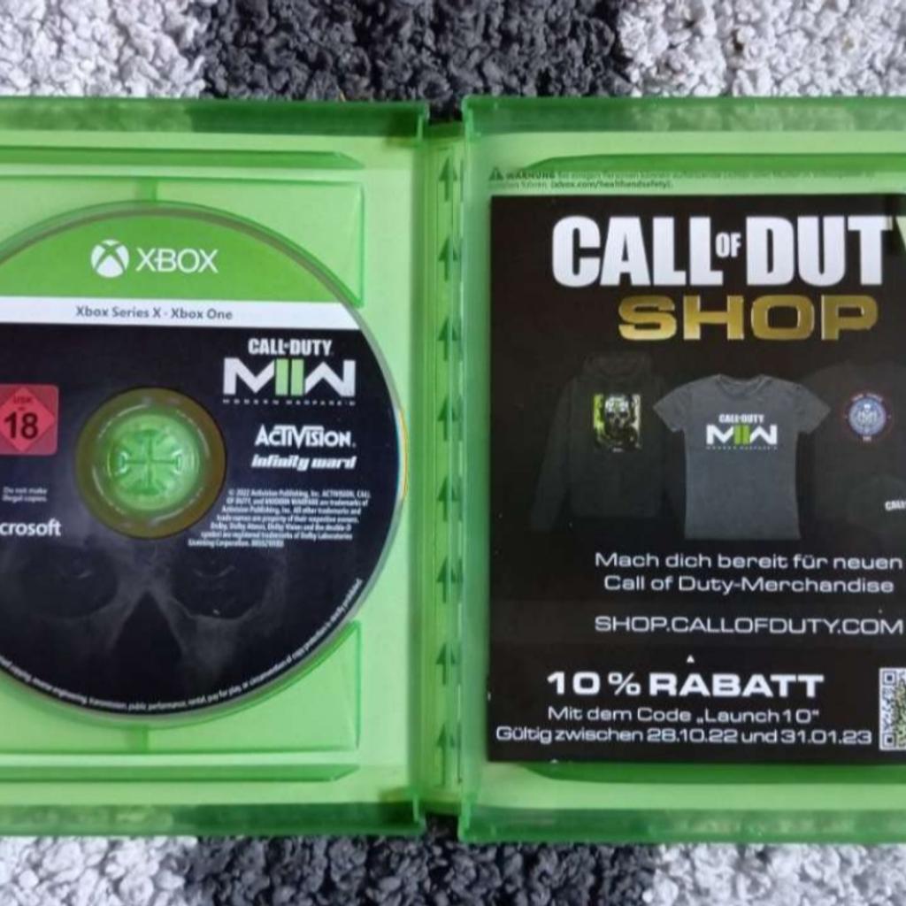 Verkaufe hier die Call of Duty Modern Warfare 2 (2022) Cross-Gen Edition für Xbox One und Xbox Series X.

Die Hülle sowie die Disk sind komplett kratzfrei und im neuwertigen Zustand da das Spiel einmal durchgespielt und dann sicher verstaut wurde.

Versand und Selbstabholung möglich.