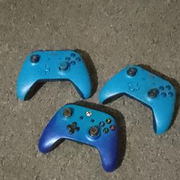 spares and repairs X2 original Xbox controllers and X1 modified controller just needs wire up for offers job lot no returns