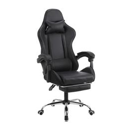 Heavy Duty Gaming Chair Swivel Recliner Racing PC Game Chair with Footrest And Massager 
Black 

Different Designs Chairs Also Available 
Please ask for more details 

Assembled ready to use 

Has slight cut on the footrest and underneath the armrest as clearly shown in the pictures 

See pictures for more details 

Local Delivery available for extra cost depending on your post code
