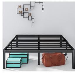 Metal frame with steel slat 
41cm height with under bed storage