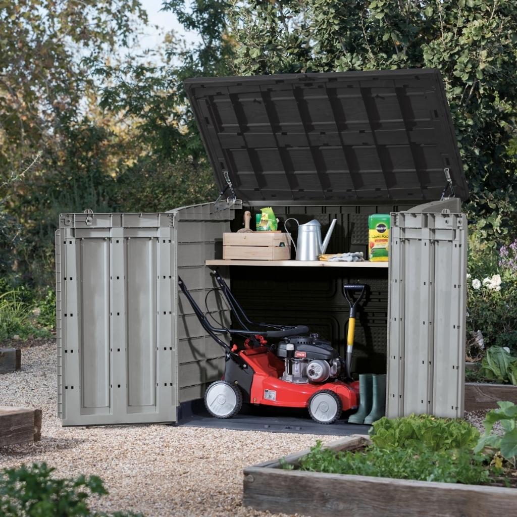 Keter Store It Out Max Grey Wood effect Pent Garden storage 1200L