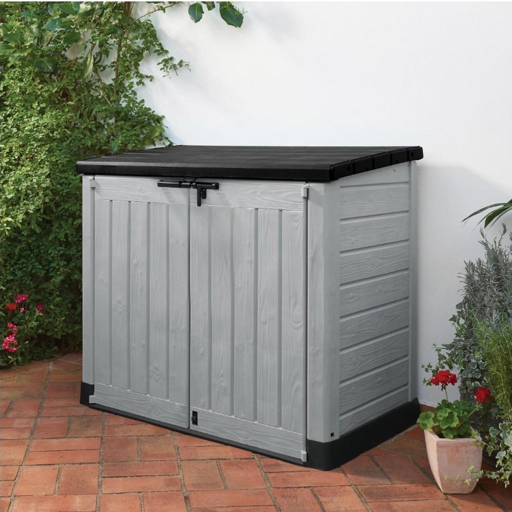 Keter Store It Out Max Grey Wood effect Pent Garden storage 1200L