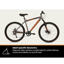 Schwinn Surge Adult Mountain Bike, 26-Inch Wheels, Mens/Womens 17-Inch Alloy Frame, 7 Speed, Disc Brakes, Multiple Colours - BLACK OR GREY