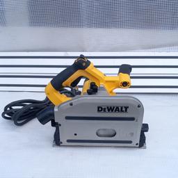 Dewalt DWS520 Plunge Cut Saw 240v with one guide rail 1500mm. It's in good condition and working order.
