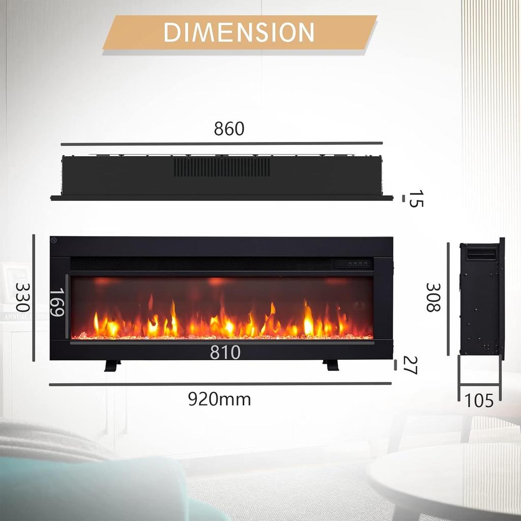 FLAMEKO DILTON 36"/92cm 3 in 1 ELECTRIC FIREPLACE FREESTANDING WALL MOUNTED 9 COLOUR FLAME EFFECTRRP:£189.99 MEDIA WALL COMPATIBLE 900W-1800W HEATER WITH REMOTE CONTROL SUPERB FIRE BRAND NEW BOXEDRELISTED DUE TO NO SHOW TIMEWASTER
NO OFFERS PRICED TO SELL
COLLECTION PREFERED BUT CAN POST DPD 24 NEXT DAY DELIVERY £14.99 EXTRA
Three mount options: Freestanding, Wall Mounted and Recessed. Safe to mount a TV above the fireplace
100% LED lighting with realistic flame effect can be used with or without heater, 9 Flame colour options, Crystal fuel bed
Two heat settings (900W & 1800W), Quiet heater operation heats room from 16℃ to 28℃, Overheating Protection
Remote control and digital display on the fireplace, so there is no need to leave your seat.
Cool touch front glass screen safe for children
CALL OR TEXT 07719800060