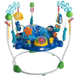 Colour 1 Neptune's Ocean Discovery 
Material Plastic 
Brand Baby Einstein Age range (description) 
Baby Product dimensions 93.2L x 93.2W x 86.4H centimetres 
Style Blue Neptune's Ocean Discovery 
Dive into discovery with ocean-themed activities in every direction Bouncy seat swivels 360° from toy to toy 4 height positions are easy to adjust 
Electronic sea turtle station is removable 
Introduces numbers & colors in English, Spanish, French 
Easy to wipe down and clean Toy stations wipe clean with a damp cloth; seat cover is machine washable 
As new and can be provided in original packaging 
Pick up in Battersea only or pay extra for postage Original price was £109

From smoke and pet free environment and all disinfected Recommended for 6 months+