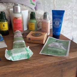 New unused 

Contains:
75ml Noble Epine shower cream 
30ml Amande Hand Cream
Travel size Creme Marins Hand Cream
35ml Verveine & Agrumes shower gel
35ml Verveine & Agrumes shampoo
35ml Cherry Blossom body lotion 
20ml Ultra Rich Body Cream
50g Verveibe and Shea Butter Soap
25g Savon Extra-Doux with shea butter soap
Effervescent bath cute
6ml Amande body lotion
3ml oil make up remover

Collect B36 Castle Bromwich 

Can post for additional costs