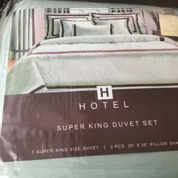 SuperKing duvet set includes two pillow shams  20” x 36” beautiful set