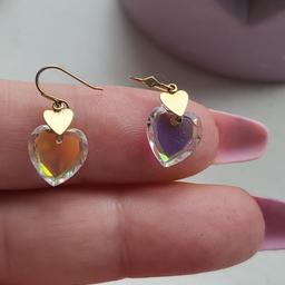 brand new 9ct gold heart earrings postage to be covered if needed plz thanks