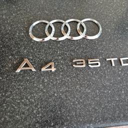 audi a4 35 tdi and the main aidi badge for the boot good condition taken off my 20 plate audi