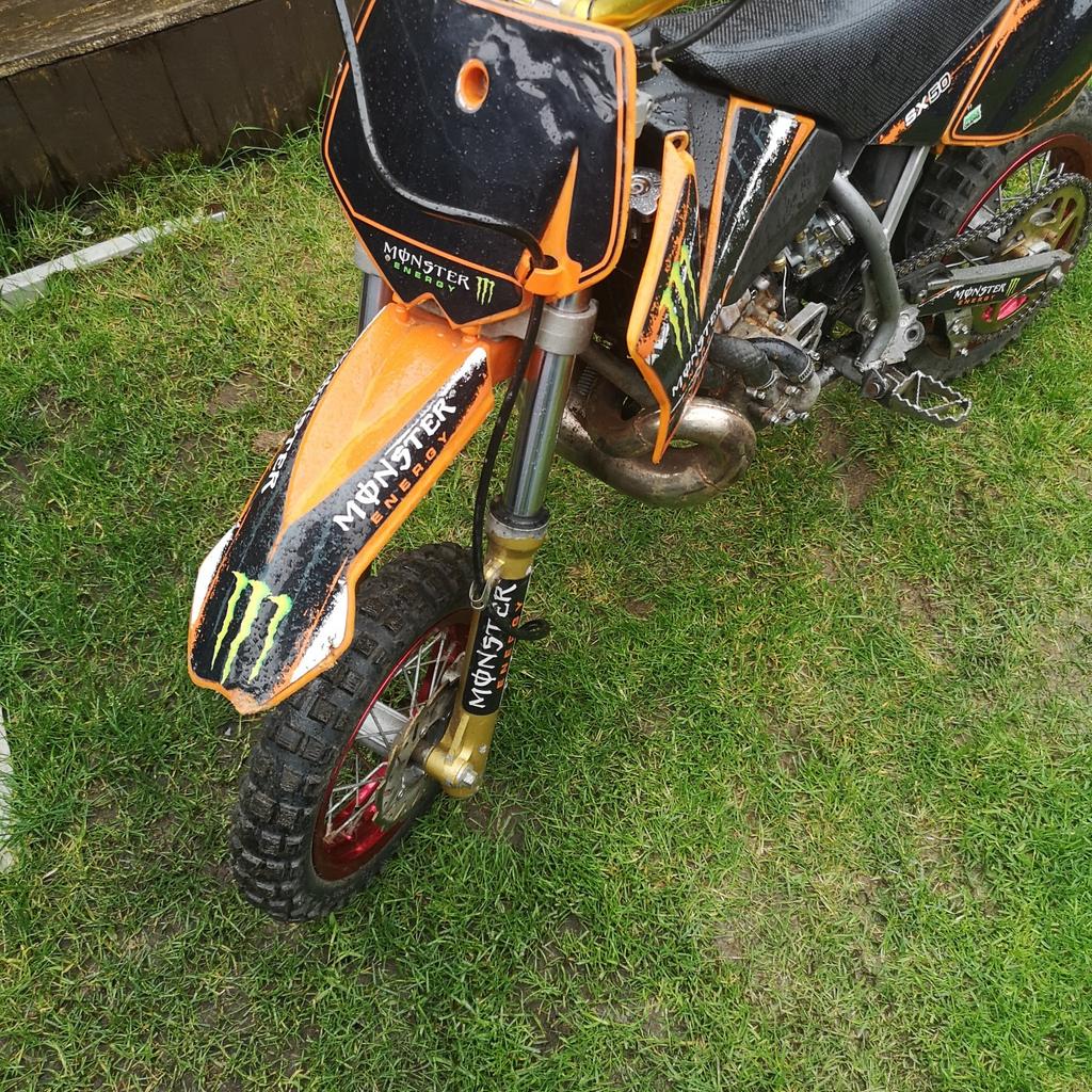 Ktm 50 replica small wheels

This is getting sold as seen spares or repair

The bike starts
But needs following sorted

Bogging out on high revs
Its sucking to much air
No rear break
Small water leak on top of the radiator

Ideal. Cheap project
Do decent money when sorted

It owes me 240.thats what I want back off it

Cash on collection only

Swap ptx welcome
Let me know what you have
If you don't get a reply it's no good to me