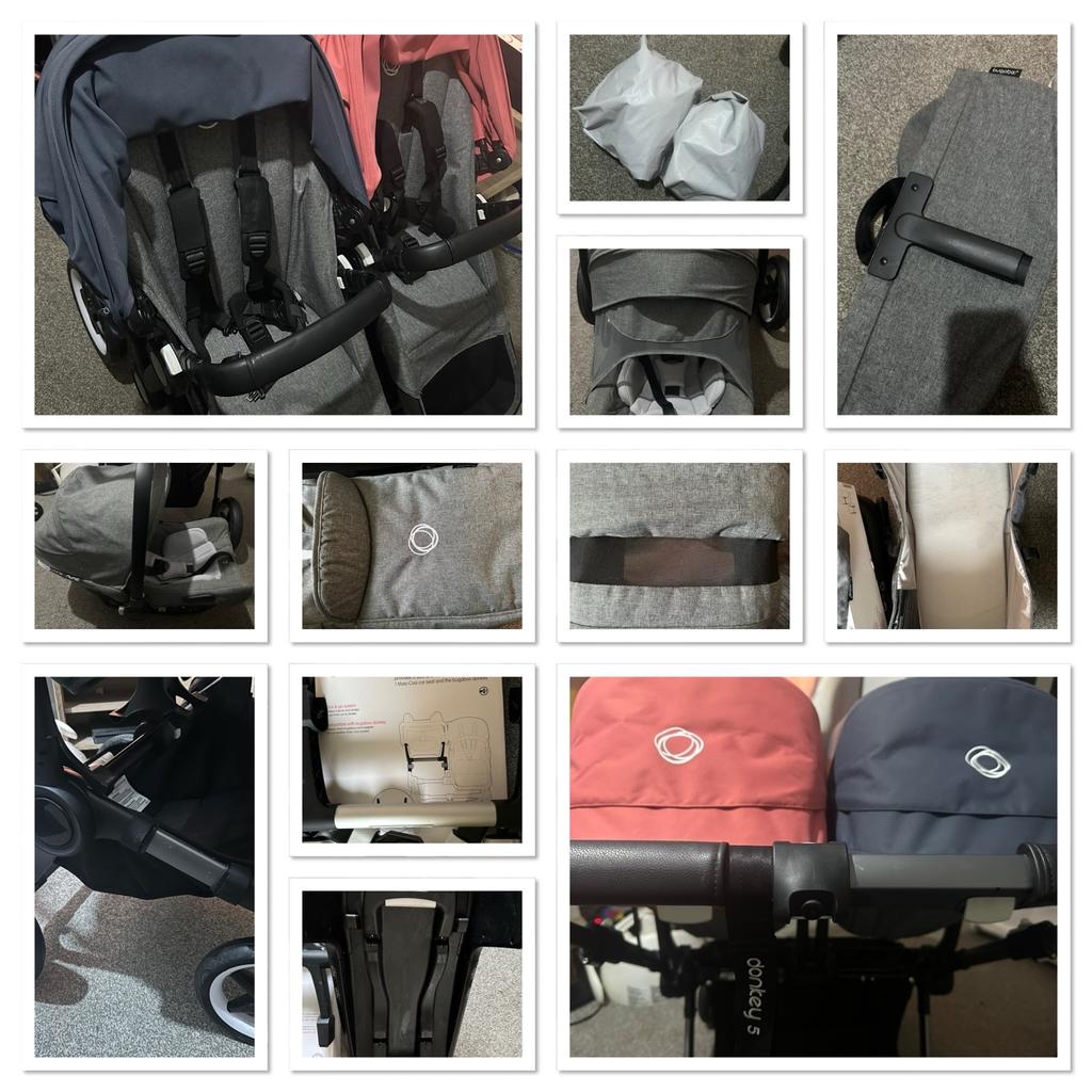 Bugaboo donkey5 duo

Comes with:
Frame/ wheels
Carrycot
2x seat units
Side bag
2x rain covers
Nuna turtle car seat
Isofix base
Car seat adapters for the pram

All in excellent condition bought brand new in 2023.

Any questions just message me.