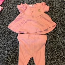 pink small fitting 0-3 months river island set