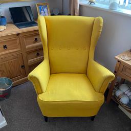 IKEA sandstrom wing chair in yellow
Good condition 
No longer have space due to redecorating 

£50 ono bargain