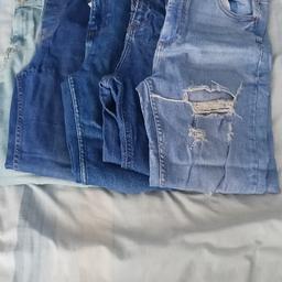 Joblot of women's clothes, all size 10-12. Includes 1 Gilet, 1 denim skirt, 2 jumpers, 5 pairs of jeans, and 2 pairs of trousers. Some have the tags attached. Collection only, please