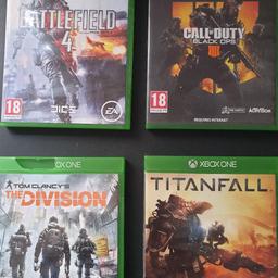 FOUR XBOX ONE GAMES, ALL ARE IN EXCELLENT CONDITION, NO POSTAGE, PICK UP ONLY. £3 EACH