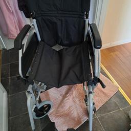 New light weight wheelchair,sat in for 1 hour but not suitable for the person
cost £295
Collection Coalville