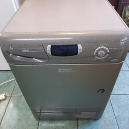 Hotpoint Ultima 7kg condenser tumble dryer,model CTD80,very good,very clean and fully working condition!Only issue is the screen is dim(not bright enough),but still can see showing symbols on it when working!Can deliver if local!Thanks!