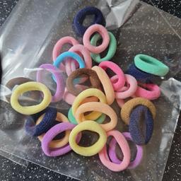 30 x mini coloured hairbands brand new in packaging
