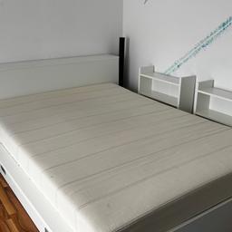 Verkaufe Bett in weiß Größe 140x200 cm ohne Matratze für Selbstabholer und selbst abbauen