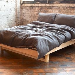 King Size Wooden Bed Frame (Frame only) from The Futon Company - Moonrise bed frame RRP: £715!

External dimensions: L203 x W159 x H26.5cm
Internal dimensions: W152 x L198cm