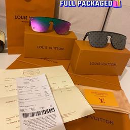 Louis Vuitton Waimea sunglasses in black and rainbow colour. These come boxed with shopping bag and receipts. 1:1 high quality products.

You can add our Snapchat tt.designerz for more designer

Will post out Royal Mail next day or collection can be made from Huddersfield.

Any questions please don’t hesitate to ask.

£40 EACH