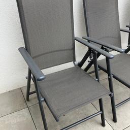 4 Gartenstühle zu verkaufen
Rücklehne verstellbar
Zusammenklappbar