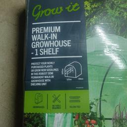 Perfect to protect your plants as well as grow new seedlings.

Grow It Premium Walk-In Growhouse 1 Shelf also helps to extend your growing season. The growhouse is unique in because it has newly designed side roll doors for optimum ventilation and easier access as it opens like a standard door. The growhouse comes with one shelving unit, which is easily removable to allow for a variety of plant heights.

Size: H 197cm x W 127cm x D 190cm