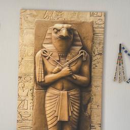 Used assorted Egyptian canvas pictures sizes 2 large 2 medium excellent condition sizes num 1 -100cmx70cm-num 2 -92cmx62cm-mum 3 -60cmx40cm-num 4-60cmx40cm 
