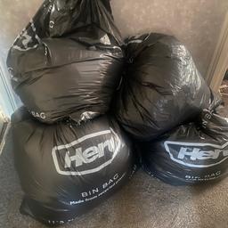4 large black bags of ladies clothes size 16/18 pjs jeans shackets tops jumpers etc all in good condition ideal for a carbooter no sorters must all go together and no offers 40 pounds a few brand new tops with labels