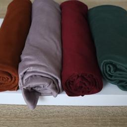 - ungetragen
- je Stück 7€
- diese Kopftücher haben eine sehr gute Qualität im Vergleich zu anderen Jersey-Hijabs