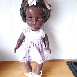 A beautiful vintage doll in really nice condition with original clothing, From the late 1960,s or 70s Makers name on the back of the neck CHILTERN also made in England. ,.PayPal or bank transfer or collection only postage to be paid.